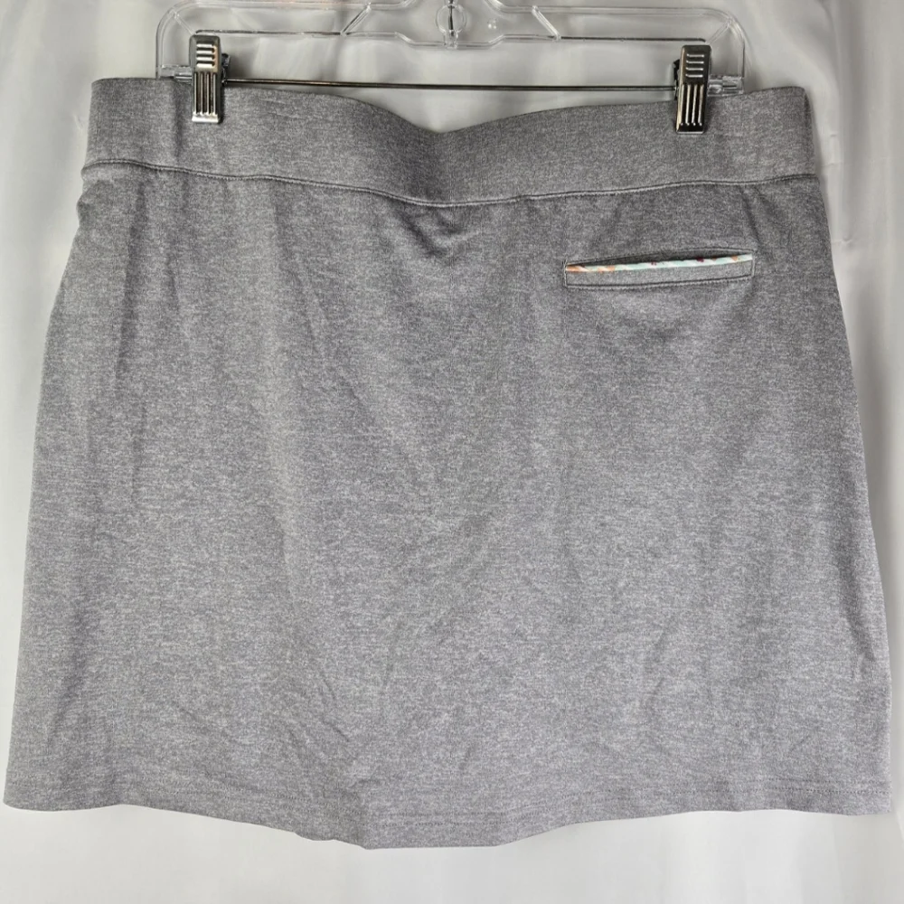 Pebble Beach Dry-Luxe Heather Gray Athletic Golf Tennis Pull On Skort Size XL